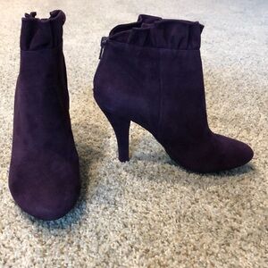 Me Too purple heeled booties